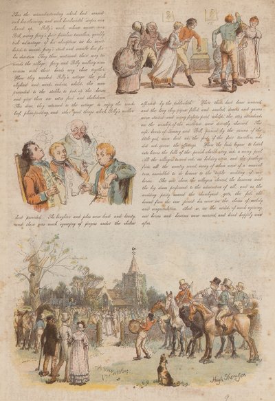 De liefdes en jaloezieën van twee vrolijke postbodes (chromolitho) door Hugh Thomson